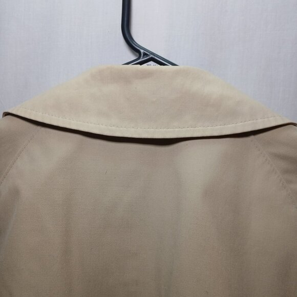 Misty Harbor Womens Trench Coat Medium Beige Button-Down Water-Resistant Classic - Picture 14 of 16